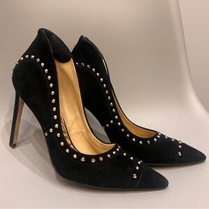Sam Edelman Hayden pump black suede gold studs